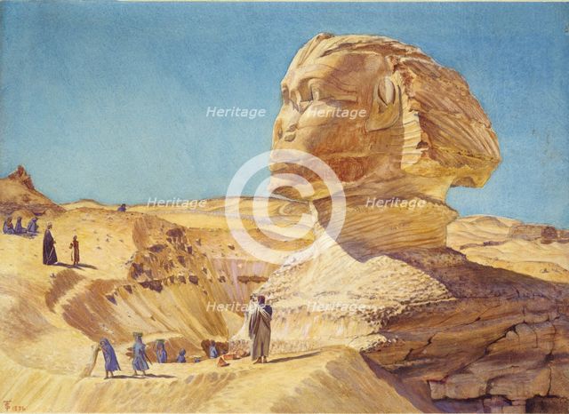 The Great Sphinx at the Pyramids of Giza, 1854. Artist: Thomas Seddon.