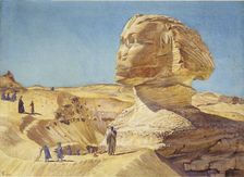 The Great Sphinx at the Pyramids of Giza, 1854. Artist: Thomas Seddon
