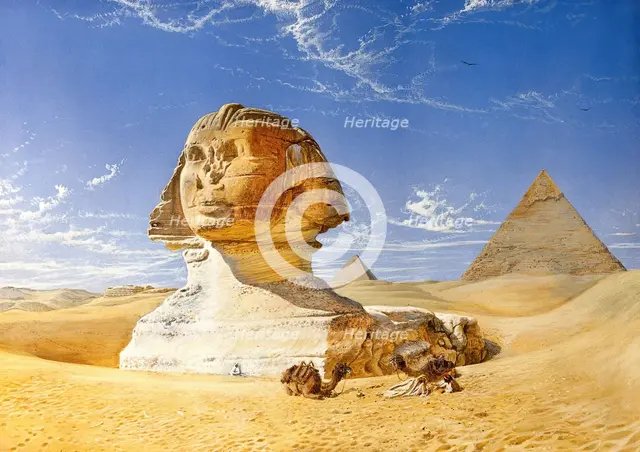 The Great Sphinx, between 1860 and 1893. Creator: Henry Stanier.