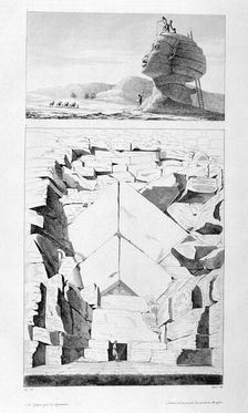 The Great Sphinx of Giza, and the entrance to the Pyramid of Memphis c1808