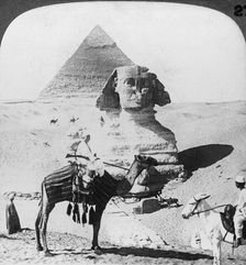 The Great Sphinx of Giza, Egypt, 1905.Artist: Underwood & Underwood