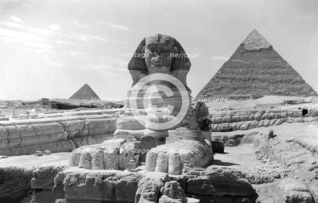 The Great Sphinx of Giza, Egypt, May 1949. Artist: Unknown