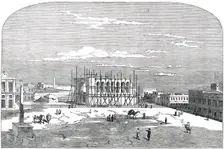 The Great Square in Alexandria - Present State of the Proposed Church..., 1850. Creator: Unknown