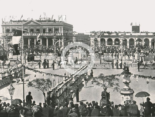 'The Great Square on a Fete Day', Montevideo, Uruguay, 1895.  Creator: Unknown.
