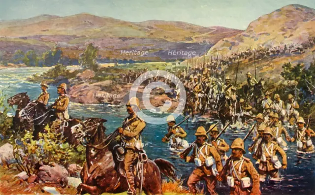 'The Great Turning Movement - Crossing the Riet', (1901). Creator: Unknown.