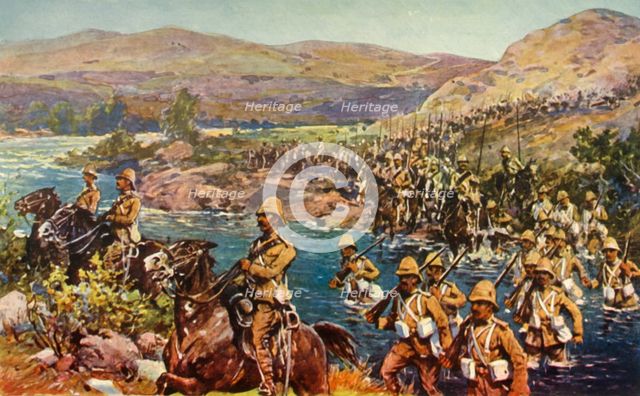 'The Great Turning Movement - Crossing the Riet', (1901). Creator: Unknown.
