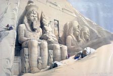 The Great Temple of Abu Simbel, Nubia c19th century. Artist: David Roberts