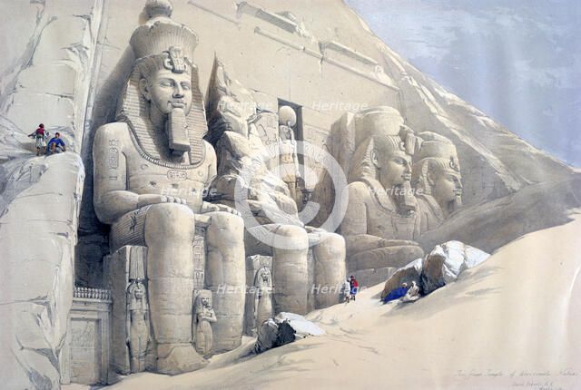 'The Great Temple of Abu Simbel, Nubia', c19th century. Artist: David Roberts