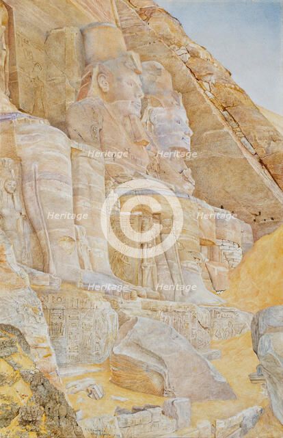 The Great Temple of Abu Simbel. Artist: Newmann, Henri Roderick (1833-1918)
