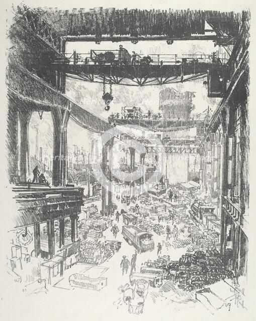 The Great Tower: Pig-Iron, 1916. Creator: Joseph Pennell.