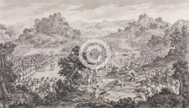 The Great Victory of Qurman, 1770. Creator: Augustin de Saint-Aubin.