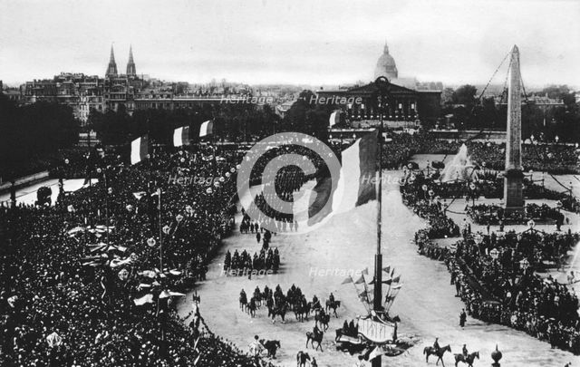 The great victory parade, Paris, France, 14 July 1919. Artist: Unknown