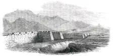 The Great Wall of China, seen from the Top of the Tower, 1850. Creator: Smyth