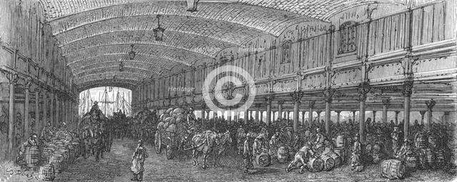 'The Great Warehouse-St. Katherine's Dock', 1872.  Creator: Gustave Doré.