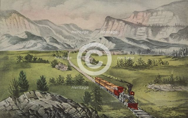 The Great West, pub. 1870, Currier & Ives (Colour Lithograph)