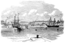 The Great Western Docks, Plymouth: the Floating Dock, 1857. Creator: Unknown