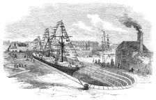 The Great Western Docks, Plymouth: the Graving Dock, 1857. Creator: Unknown