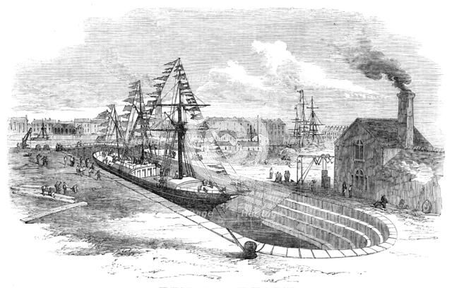 The Great Western Docks, Plymouth: the Graving Dock, 1857. Creator: Unknown.