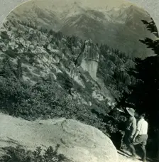 The Great Western Divide from Panther Gap, Sequoia Nat. Park, Calif. c1930s. Creator: Unknown