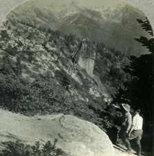 The Great Western Divide from Panther Gap, Sequoia Nat. Park, Calif. c1930s. Creator: Unknown