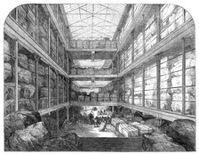 The Great Wool-Floor at the London Docks, 1850. Creator: Unknown