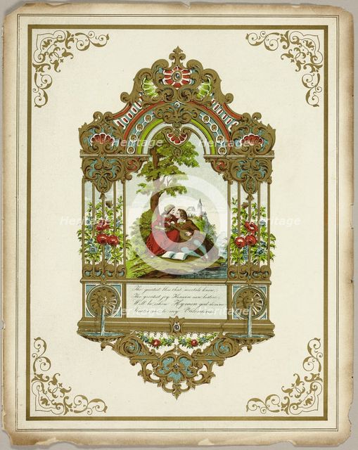 The Greatest Bliss that Mortals Know (valentine), c. 1850. Creator: Unknown.