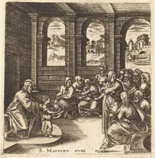 The Greatest in the Kingdom of Heaven will be Humble like a Child, probably c. 1576/1580. Creator: Leonard Gaultier