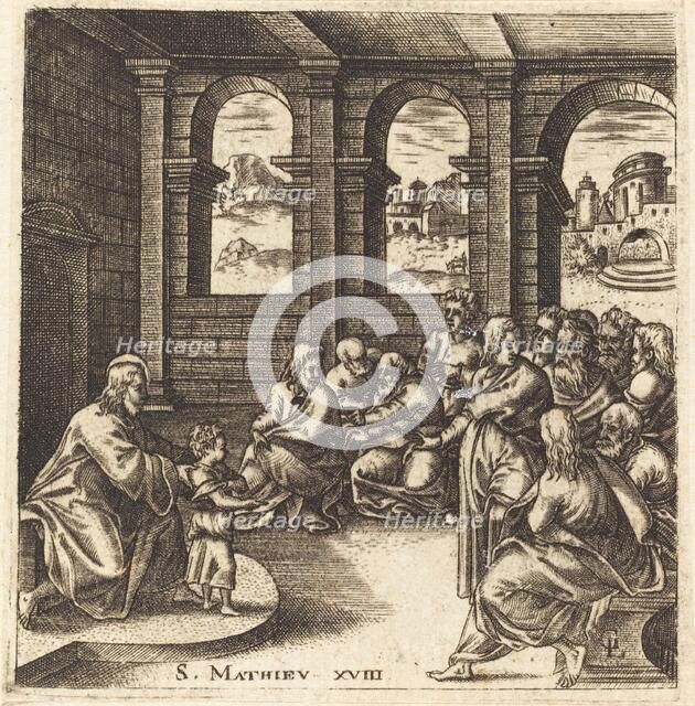 The Greatest in the Kingdom of Heaven will be Humble like a Child, probably c. 1576/1580. Creator: Leonard Gaultier.