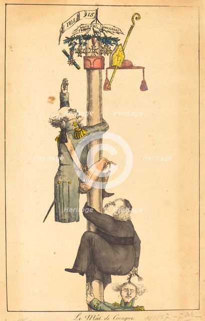 The Greasy Pole, 1815. Creator: Unknown.