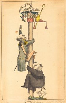 The Greasy Pole, 1815. Creator: Unknown