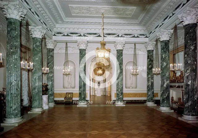 The Grecian Hall, Pavlovsk Palace, St Petersburg, Russia. Artist: Unknown