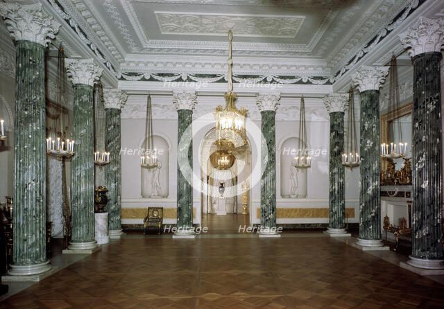 The Grecian Hall, Pavlovsk Palace, St Petersburg, Russia. Artist: Unknown