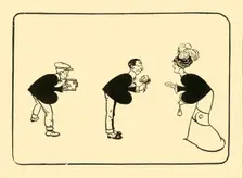 "The Greeting" on the three of spades 1910. Creator: Unknown
