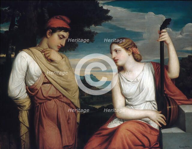 The Greek Lovers, 1846. Creator: Henry Peters Gray.