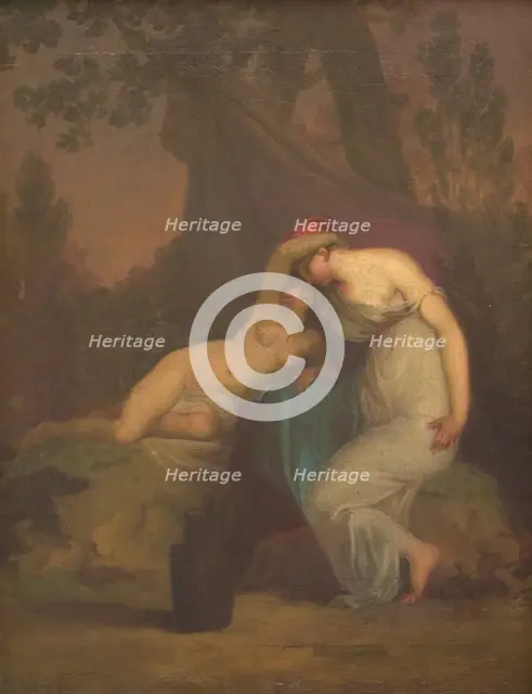The Greek Poet Sappho and the Girl from Mytilene, 1809. Creator: Nicolai Abraham Abildgaard.
