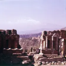 The Greek-Roman Theatre, Taormina, Sicily, c1955. Creator: Arthur Charles Kirby Ware