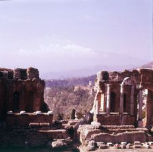 The Greek-Roman Theatre, Taormina, Sicily, c1955. Creator: Arthur Charles Kirby Ware