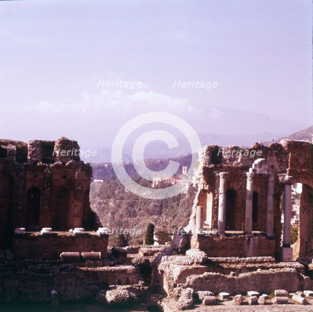 The Greek-Roman Theatre, Taormina, Sicily, c1955. Creator: Arthur Charles Kirby Ware.