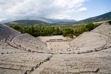 The Greek theatre at Epidauros, Greece. Creator: Samuel Magal