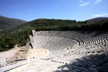 The Greek theatre at Epidauros, Greece. Creator: Samuel Magal