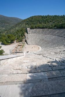 The Greek theatre at Epidauros, Greece. Creator: Samuel Magal
