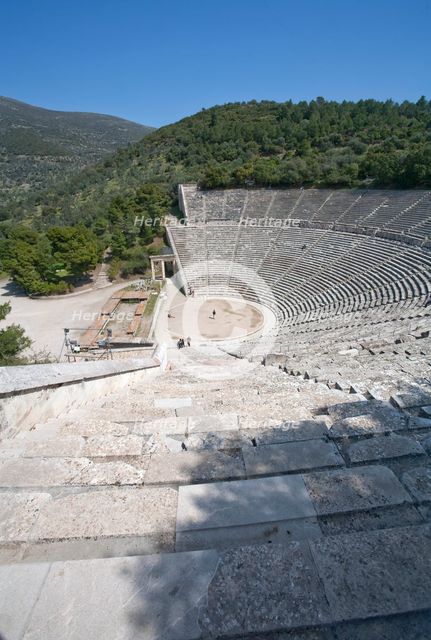 The Greek theatre at Epidauros, Greece. Creator: Samuel Magal.