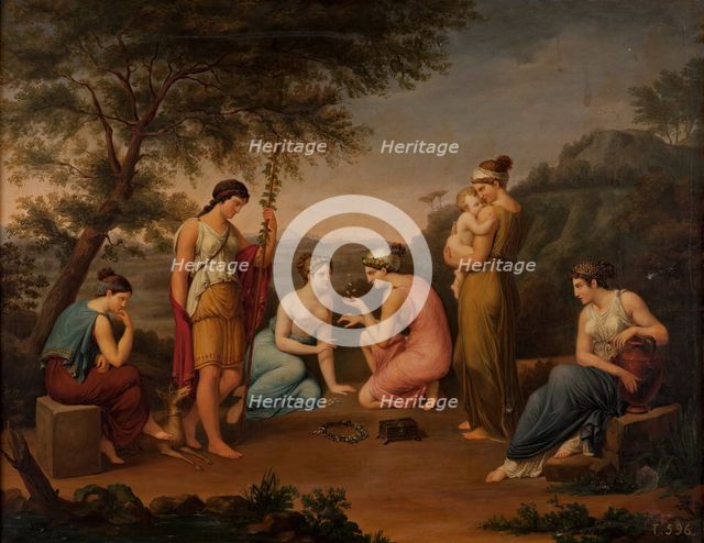 The Greek women of the dice, c1830. Creator: Agapito López de San Román.