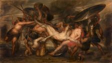 The Greeks and the Trojans Fighting over the Body of Patroclus. Creator: Antoine Joseph Wiertz