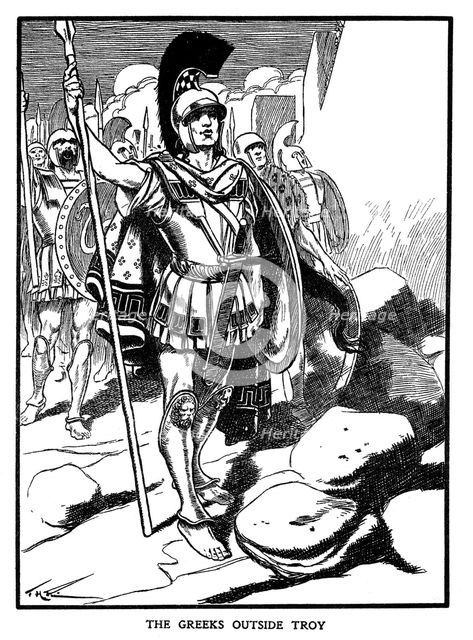 'The Greeks outside Troy', c1900. Artist: Unknown