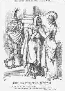 The Green-Backed Monster 1865. Creator: John Tenniel