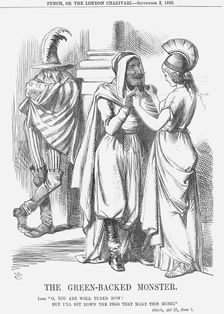 The Green-Backed Monster 1865. Creator: John Tenniel