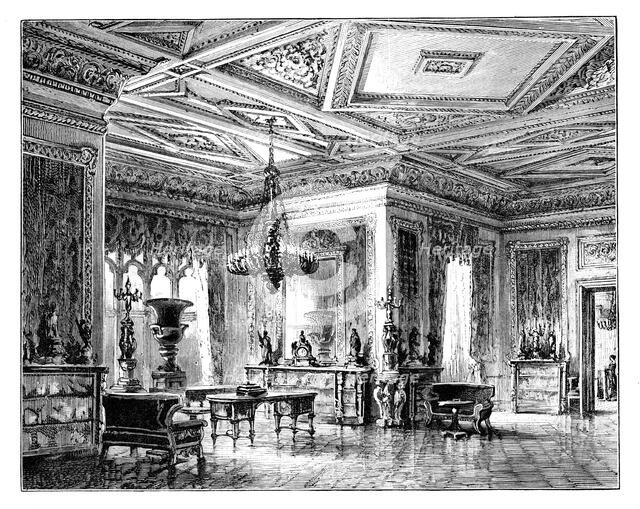 The Green Drawing Room, Windsor Castle, c1888. Artist: Unknown