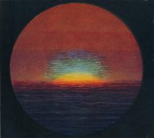 The Green Flash at Sunset, Rarest Prismatic Colour Refracted by the Atmosphere c1935