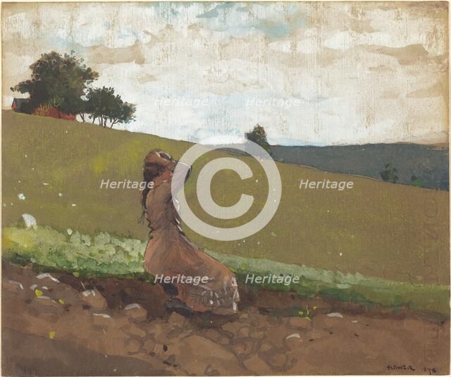 The Green Hill, 1878. Creator: Winslow Homer.